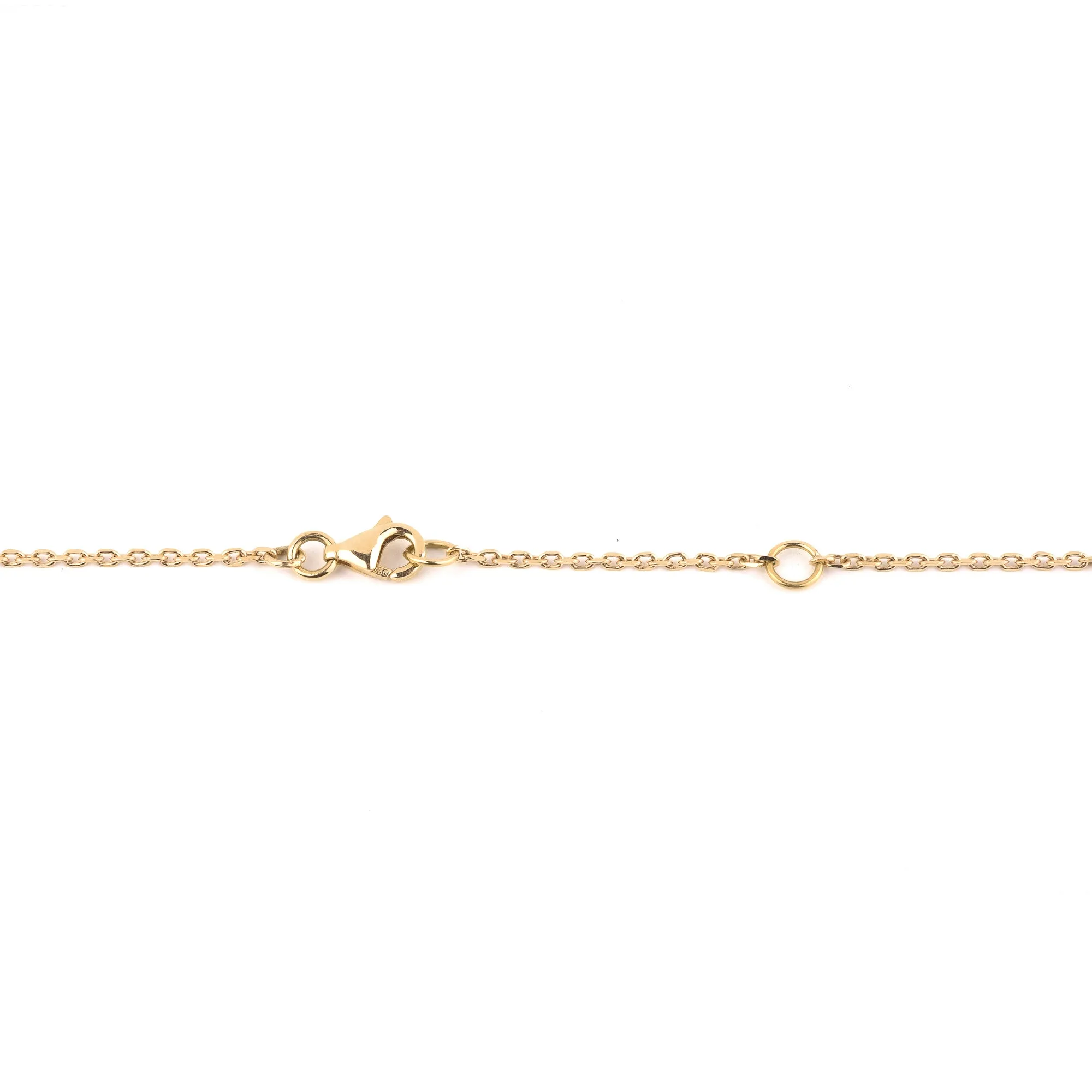 Multi coloured gemstones & diamonds 18k yellow gold long necklace