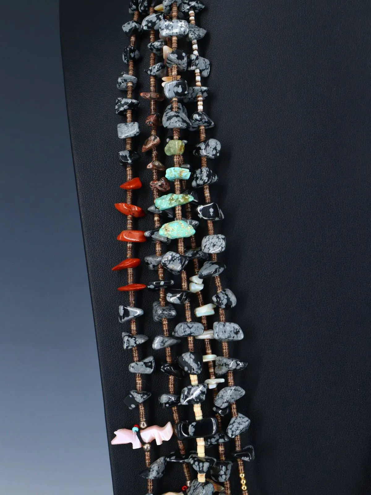 Native American Heishi Fetish Necklace