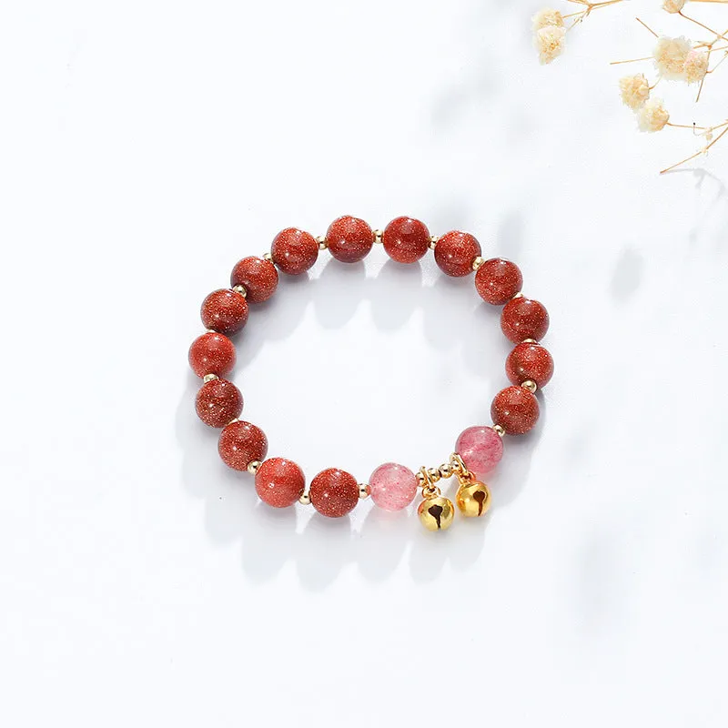 Natural Crystal Bracelet Female Strawberry Crystal
