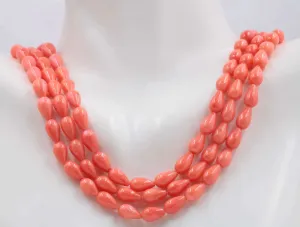 Natural Orange & Pink Coral Beads Italian Coral beads Orange Coral Beads Coral Beads Pink Coral Beads Coral Necklace 16" SKU:113149,113169