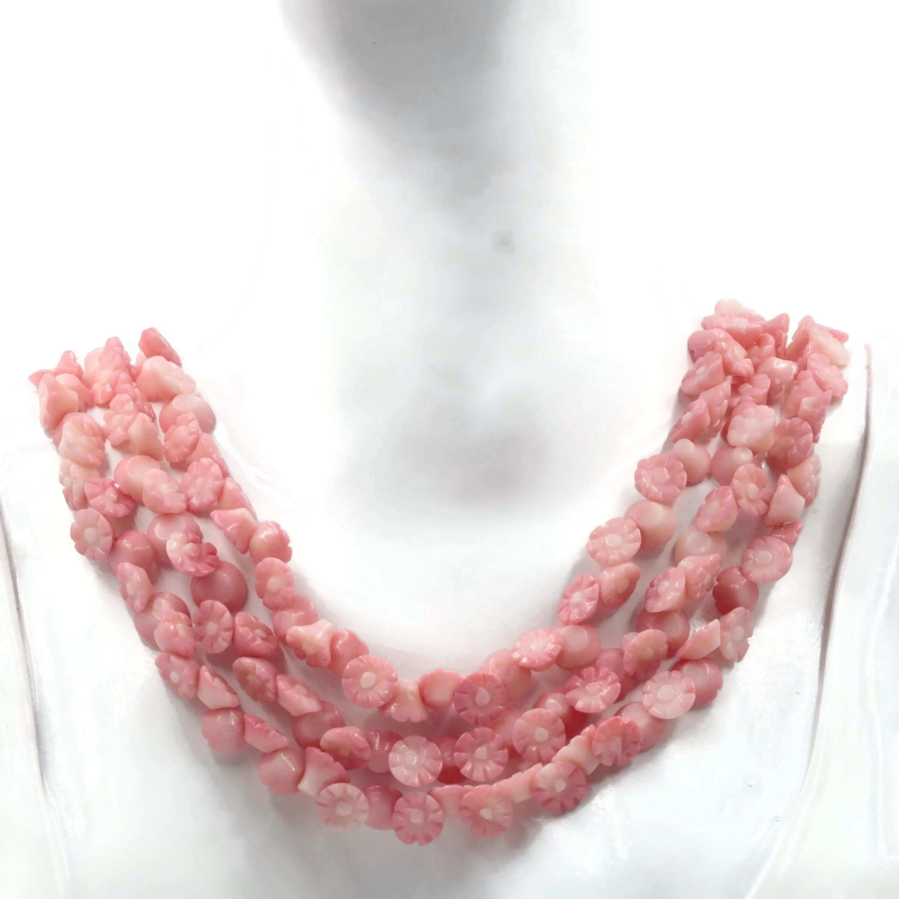 Natural Pink Coral Carved Rose Beaded Strand Carved Rose Beaded Strand Coral Beads Pink Coral Necklace Italian Pink Coral Necklace SKU: 6142729