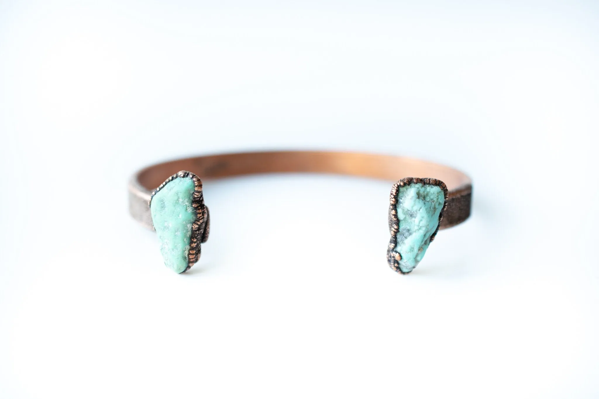Natural Turquoise Cuff Bracelet | Raw Mineral Cuff