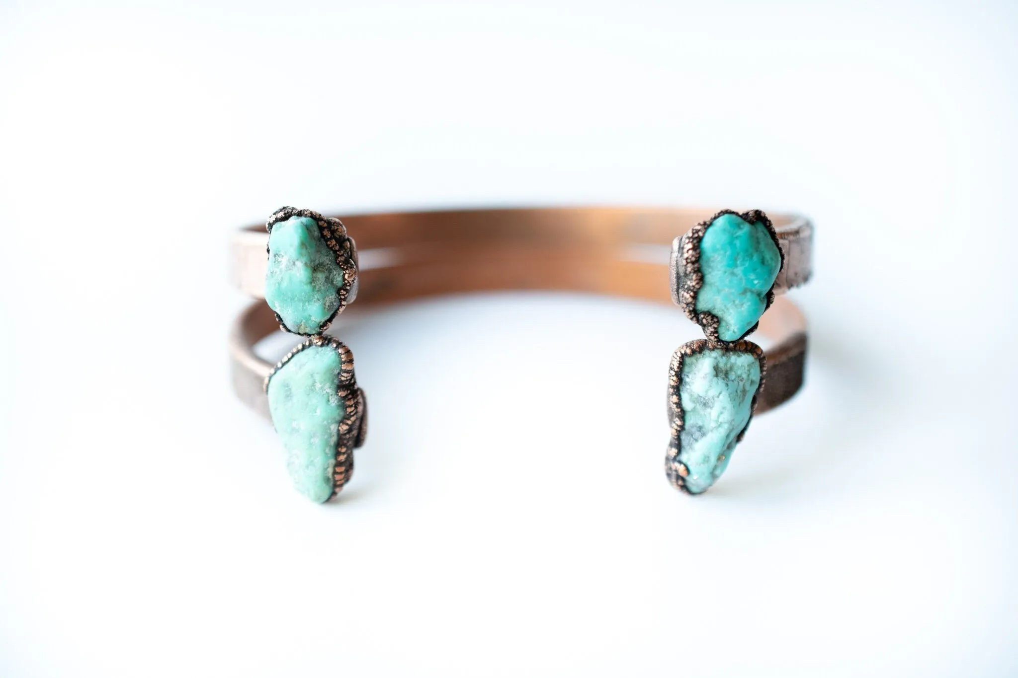 Natural Turquoise Cuff Bracelet | Raw Mineral Cuff