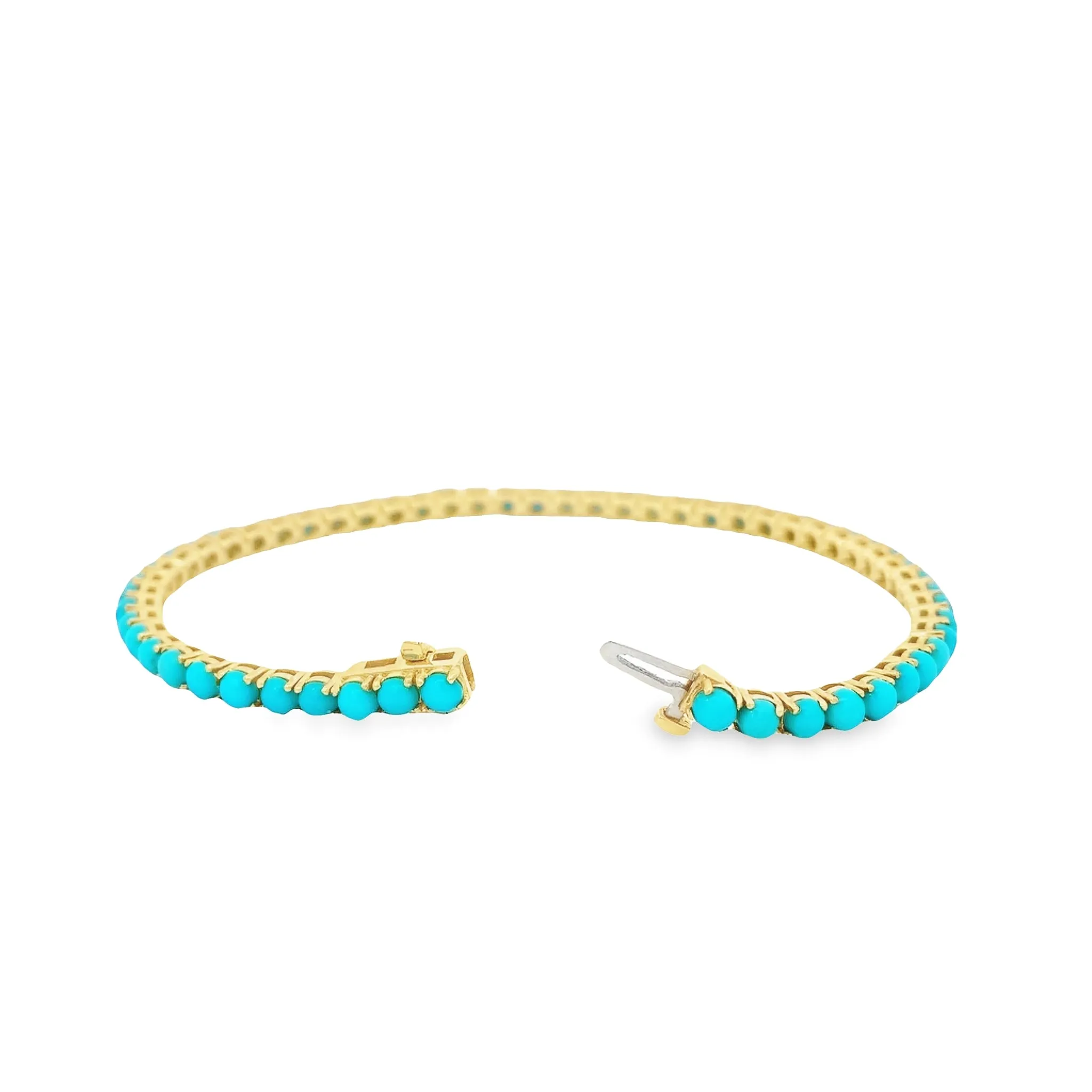 Natural Turquoise Line Bracelet