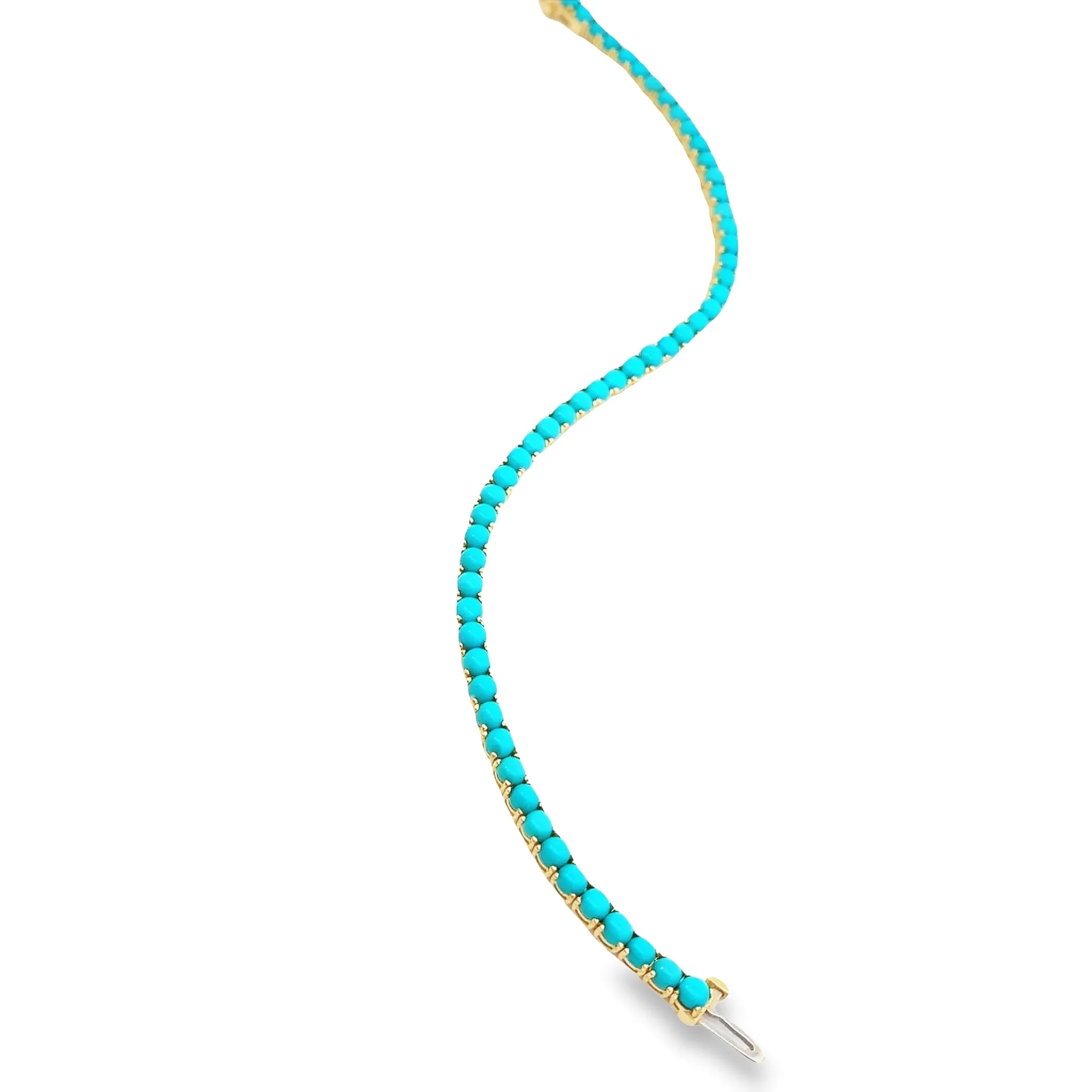 Natural Turquoise Line Bracelet