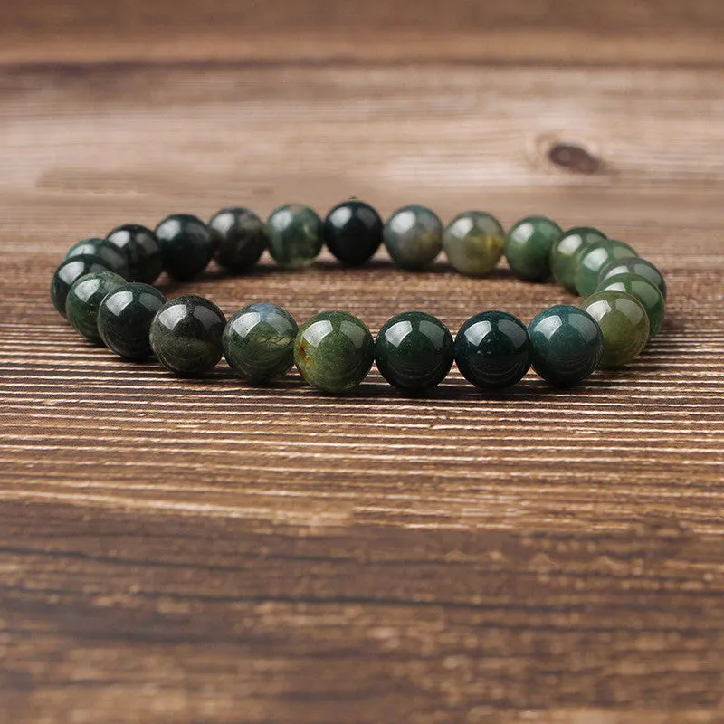 Natural Water Grass Agate Gemstone Bracelet