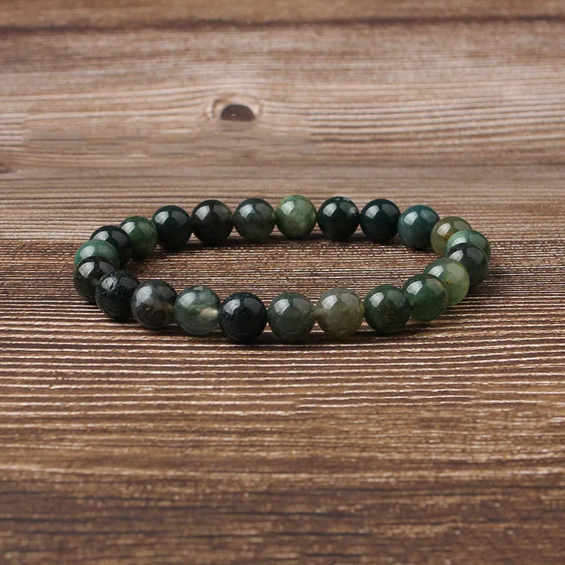 Natural Water Grass Agate Gemstone Bracelet