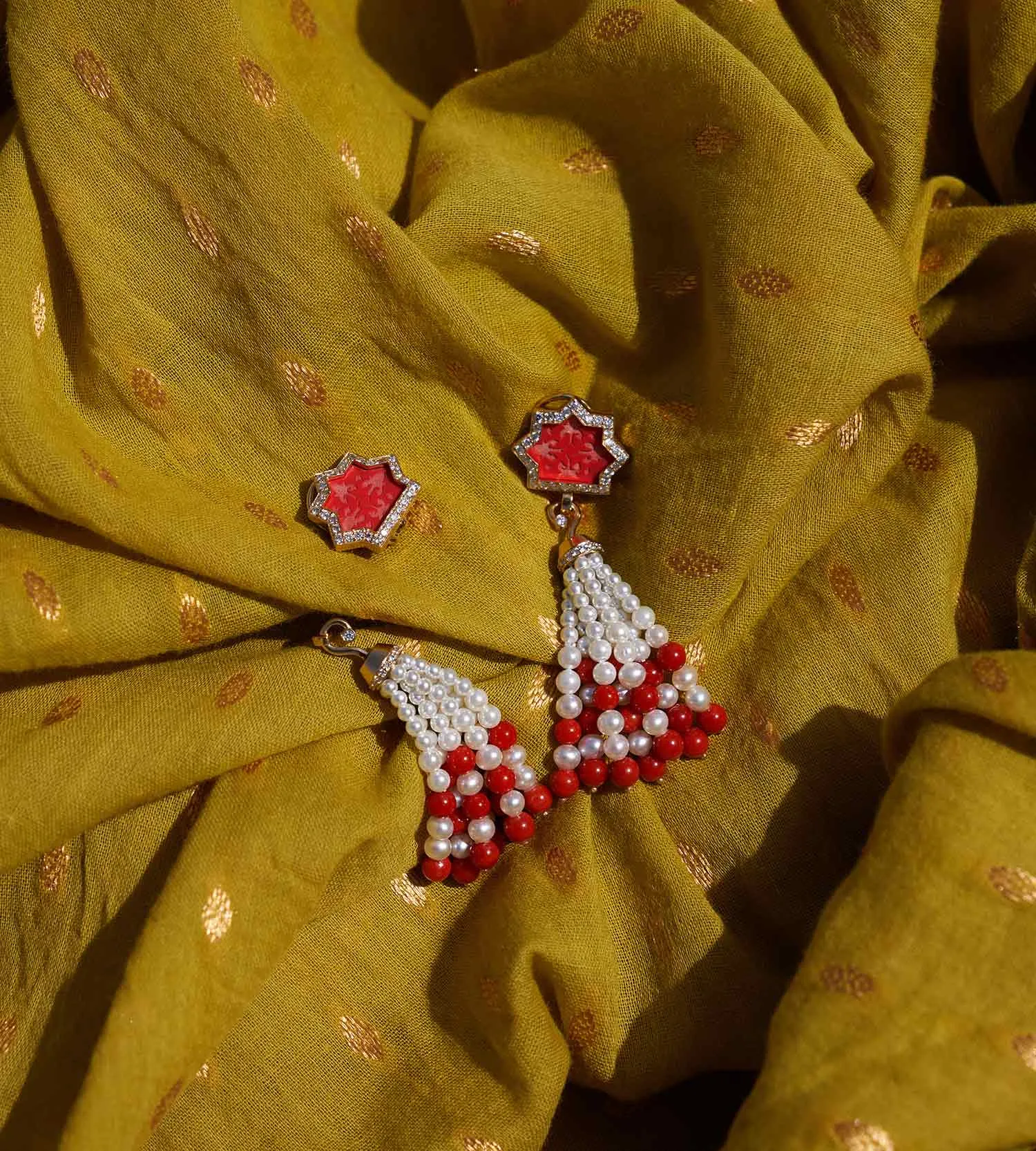 Noor Coral Earrings