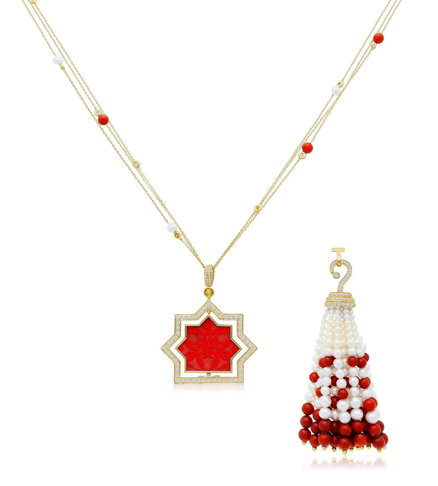 Noor Coral Sautoir