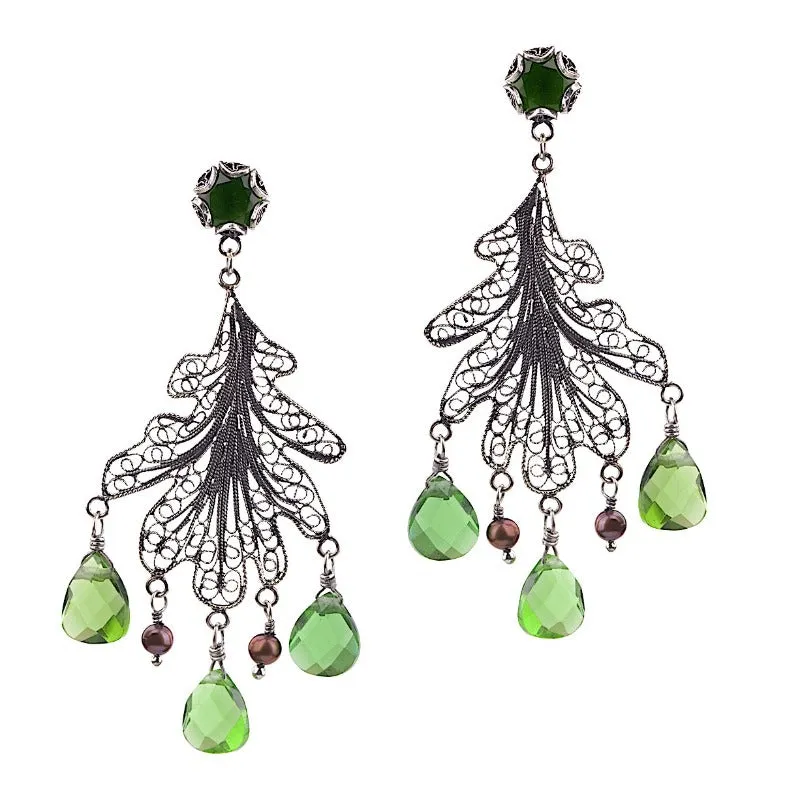 Oak Leaf chandelier earrings - medium ✿