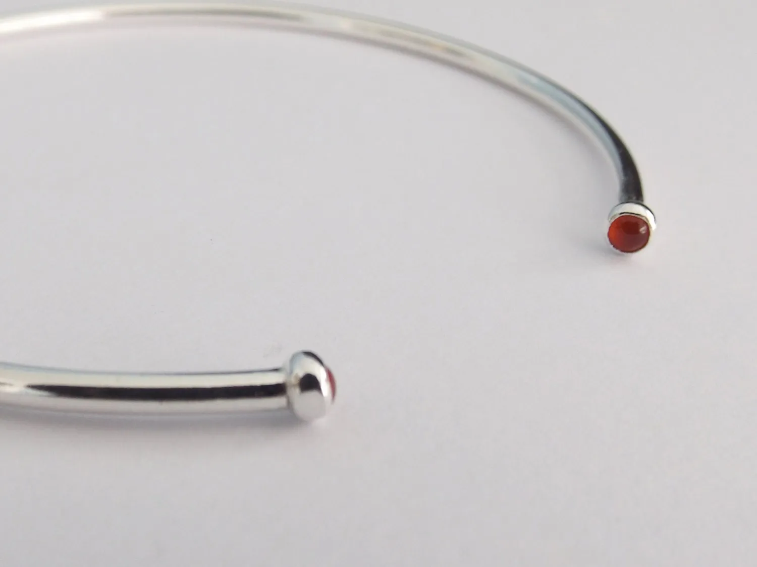 Open Silver Cuff Bracelet, Double Stone Cuff Bracelet, Carnelian Cuff, Carnelian Bracelet, Simple, Layer Bracelet, Carnelian, Horseshoe