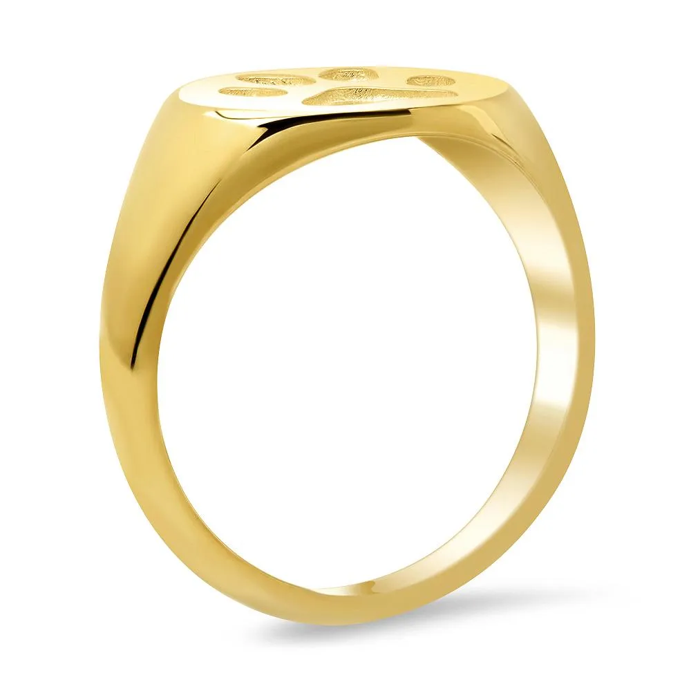 Paw Print Signet Ring for Women