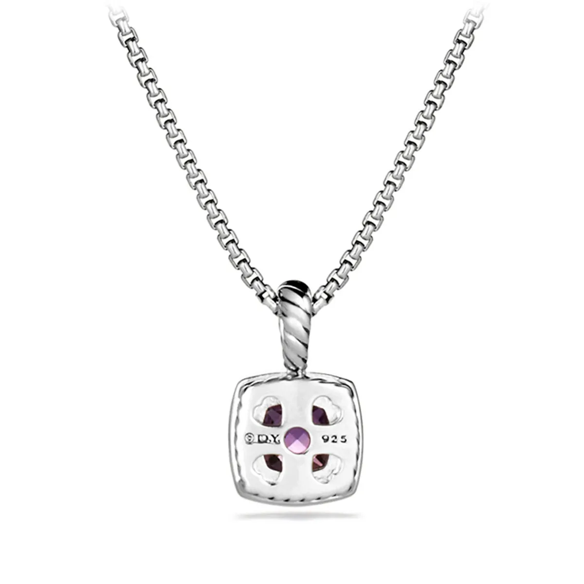 Pendant Necklace with Amethyst and Diamonds