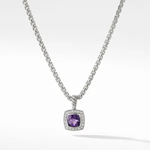 Pendant Necklace with Amethyst and Diamonds