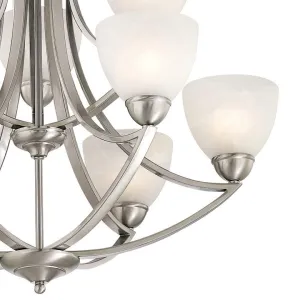 Possini 30" Wide Satin Nickel Chandelier