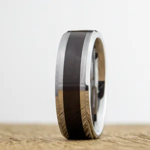 "Darth" Ebony inlaid tungsten