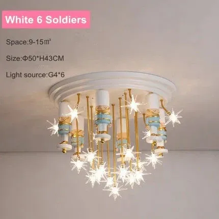 "Mansion Pegasus Soldier LED Chandelier, Kids Room Decor Ceiling Lamp"
