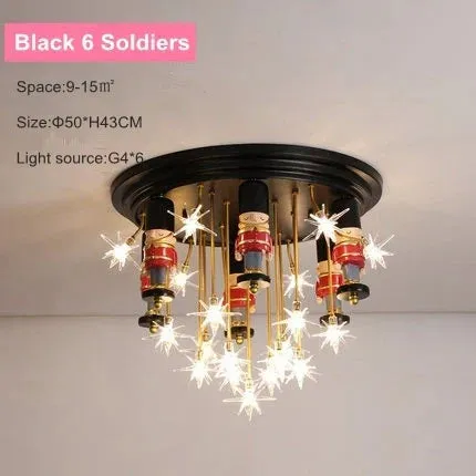 "Mansion Pegasus Soldier LED Chandelier, Kids Room Decor Ceiling Lamp"