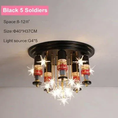"Mansion Pegasus Soldier LED Chandelier, Kids Room Decor Ceiling Lamp"