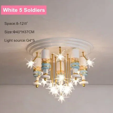 "Mansion Pegasus Soldier LED Chandelier, Kids Room Decor Ceiling Lamp"