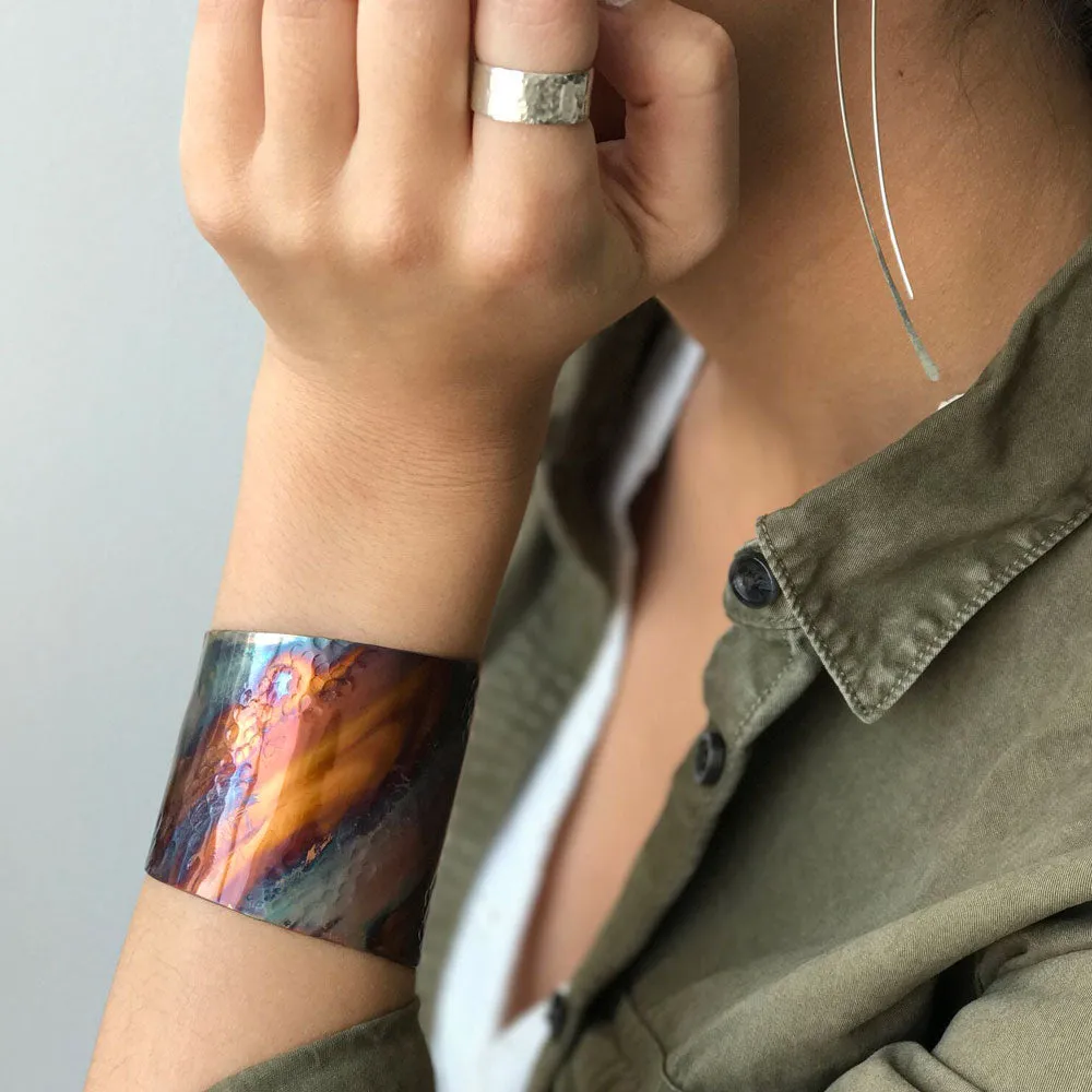Rainbow Copper Cuff Bracelet
