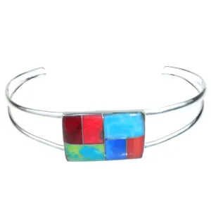 Rectangle Mosaic Stone Bracelet Artisana