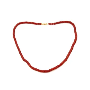 Red Coral Beaded Necklace