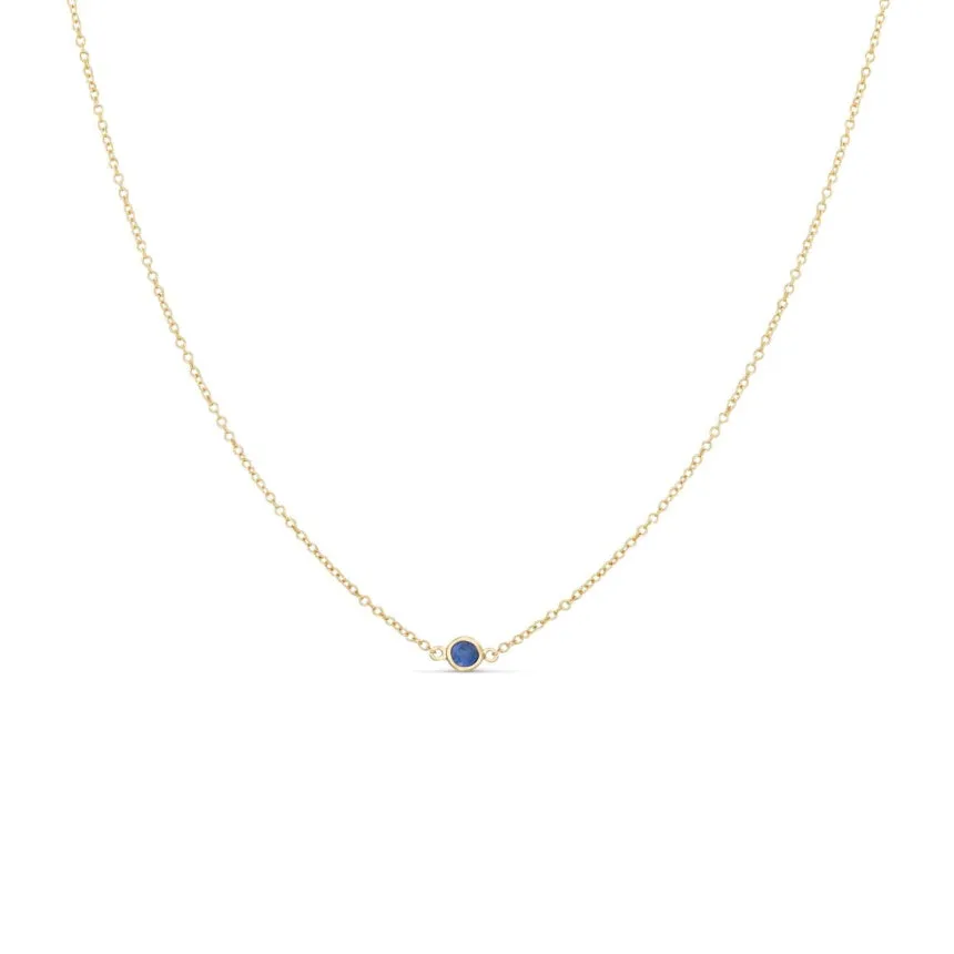 Sapphire Solitaire Necklace