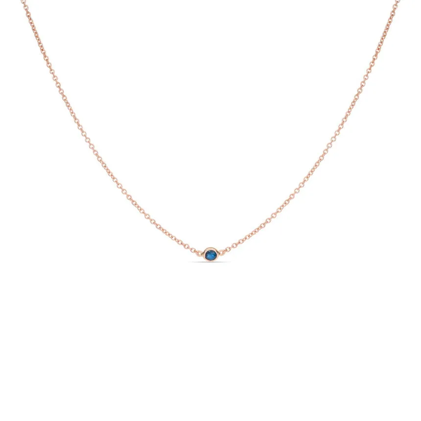 Sapphire Solitaire Necklace