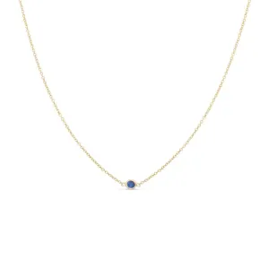 Sapphire Solitaire Necklace