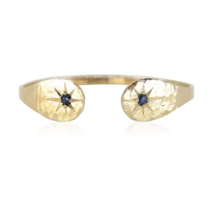 Sapphire Star Gold Cuff