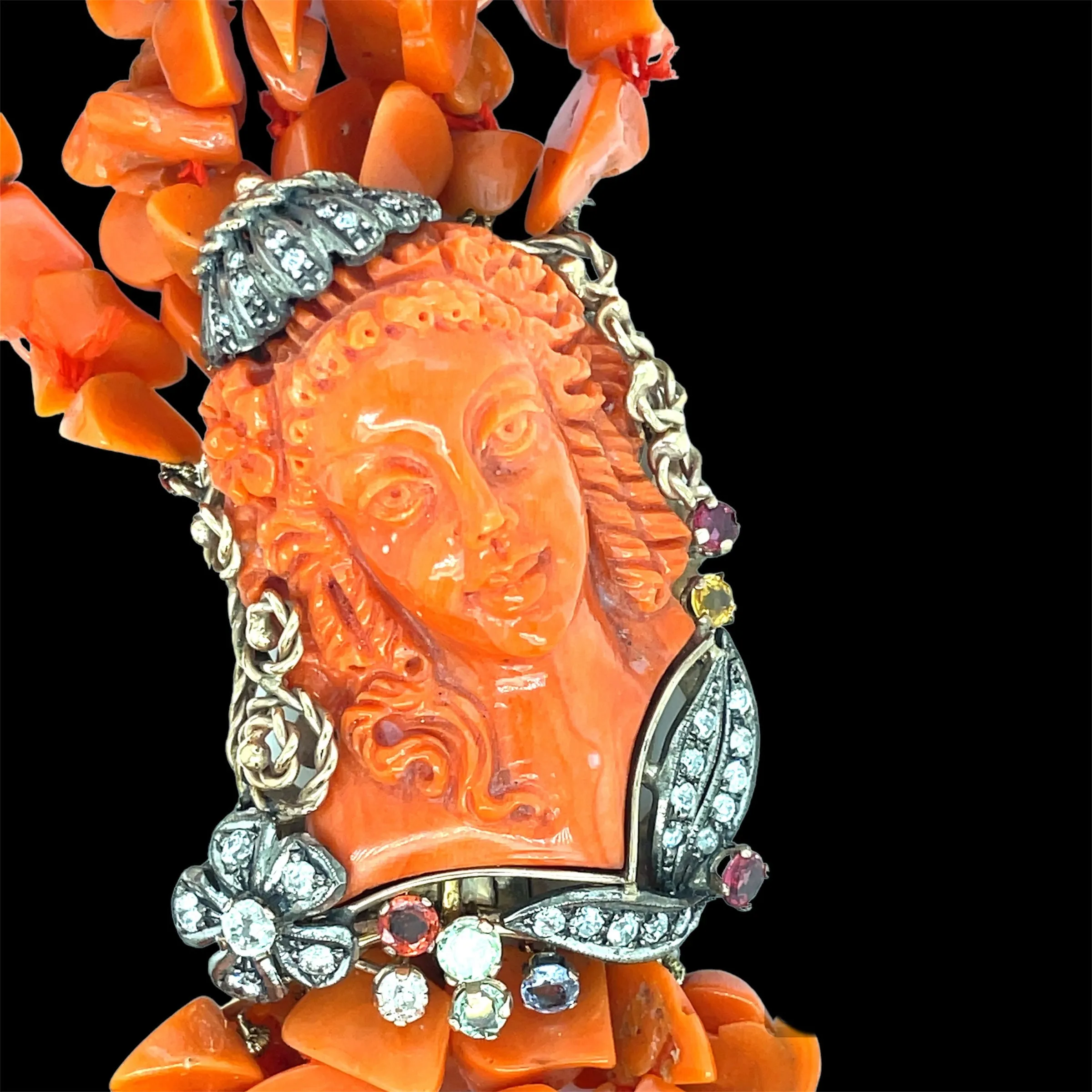 Sciacca Coral Victorian Multi-Strand Necklace