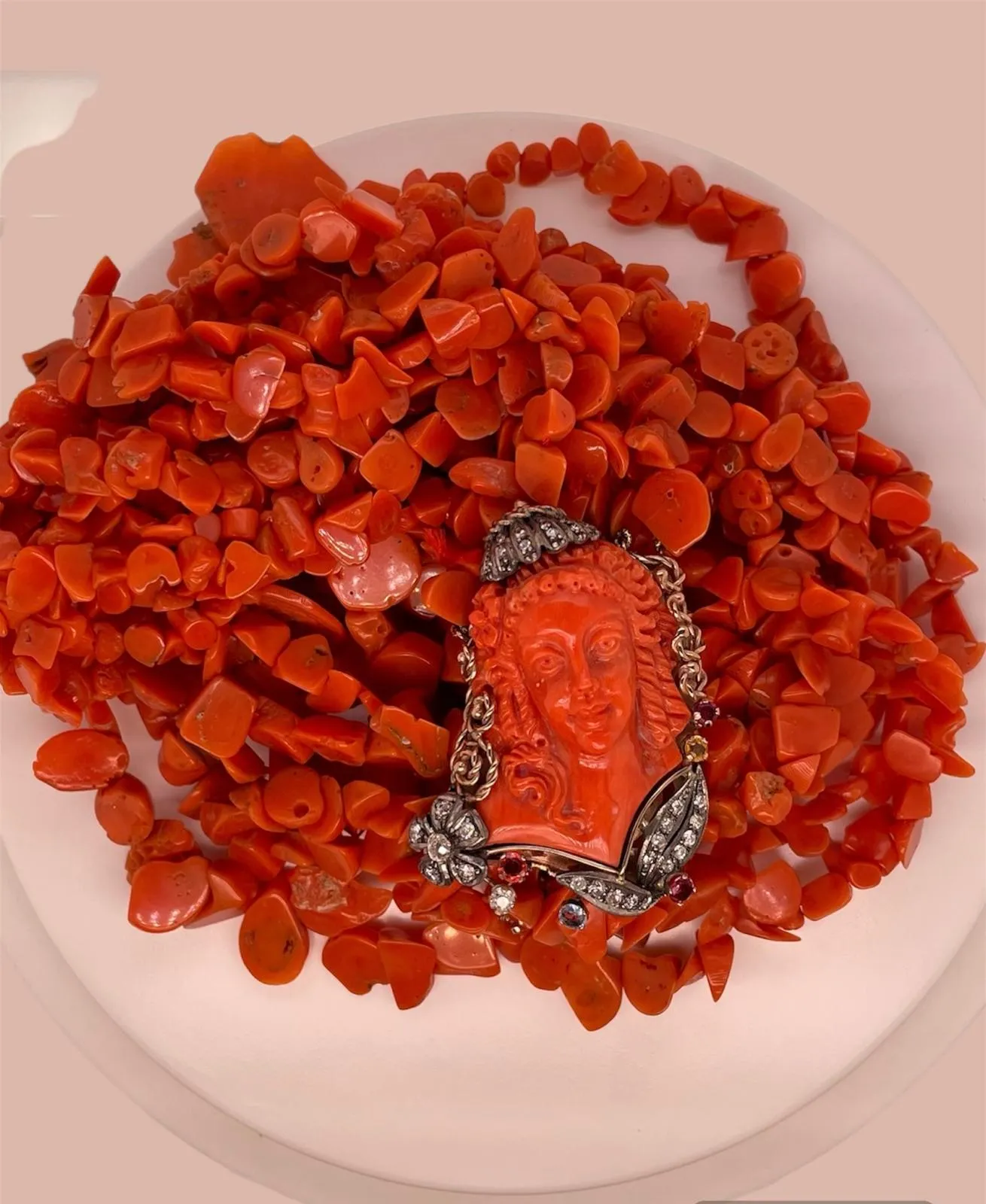 Sciacca Coral Victorian Multi-Strand Necklace