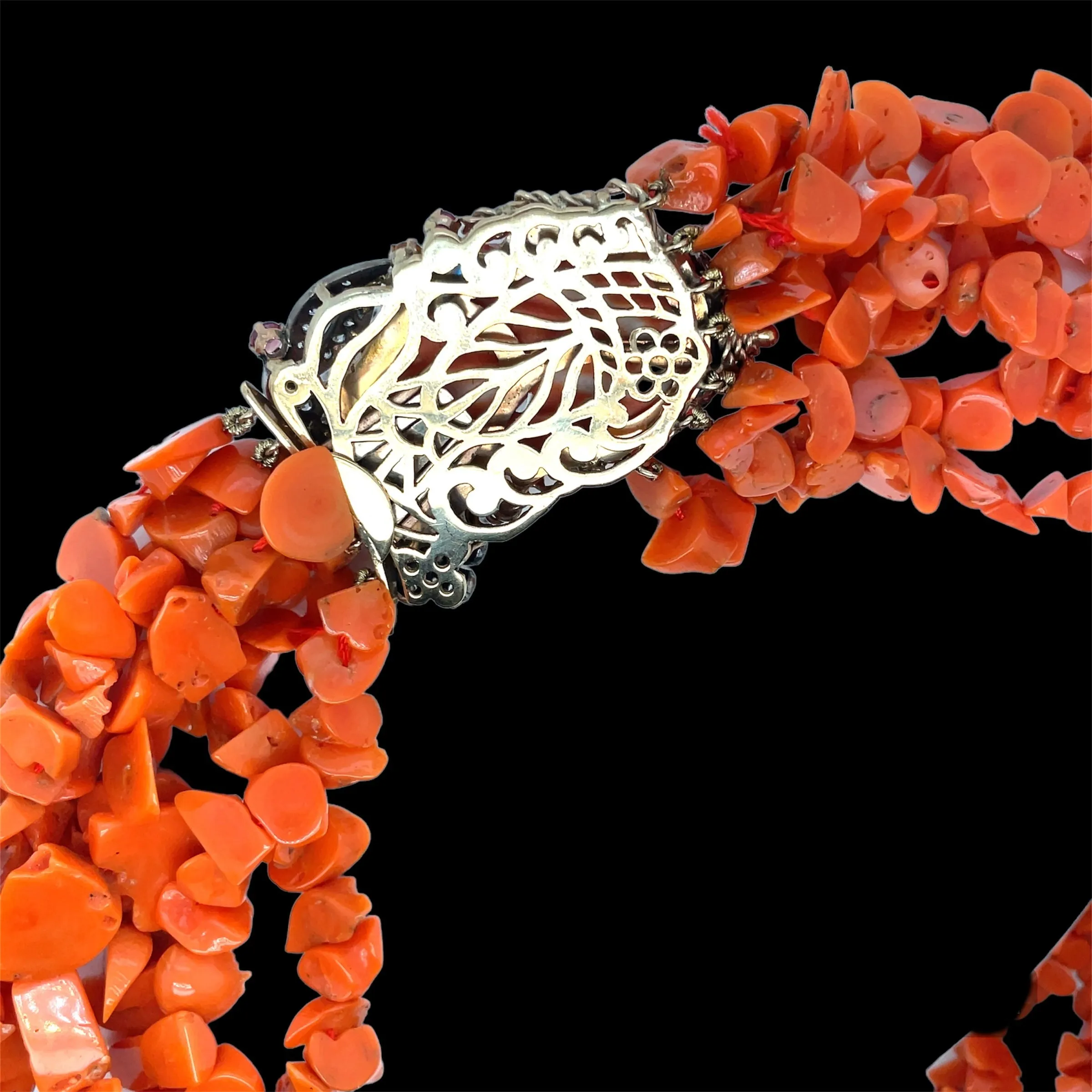 Sciacca Coral Victorian Multi-Strand Necklace