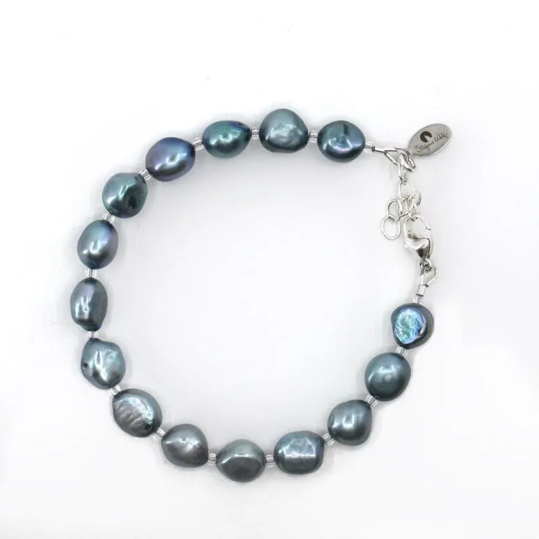 Silver Freshwater Pearl Bracelet