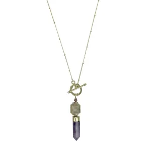 SLATE   SALT - Amethyst Lariat Necklace