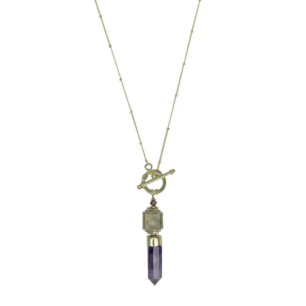 SLATE   SALT - Amethyst Lariat Necklace