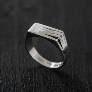 Spike Ring with Black Enamel