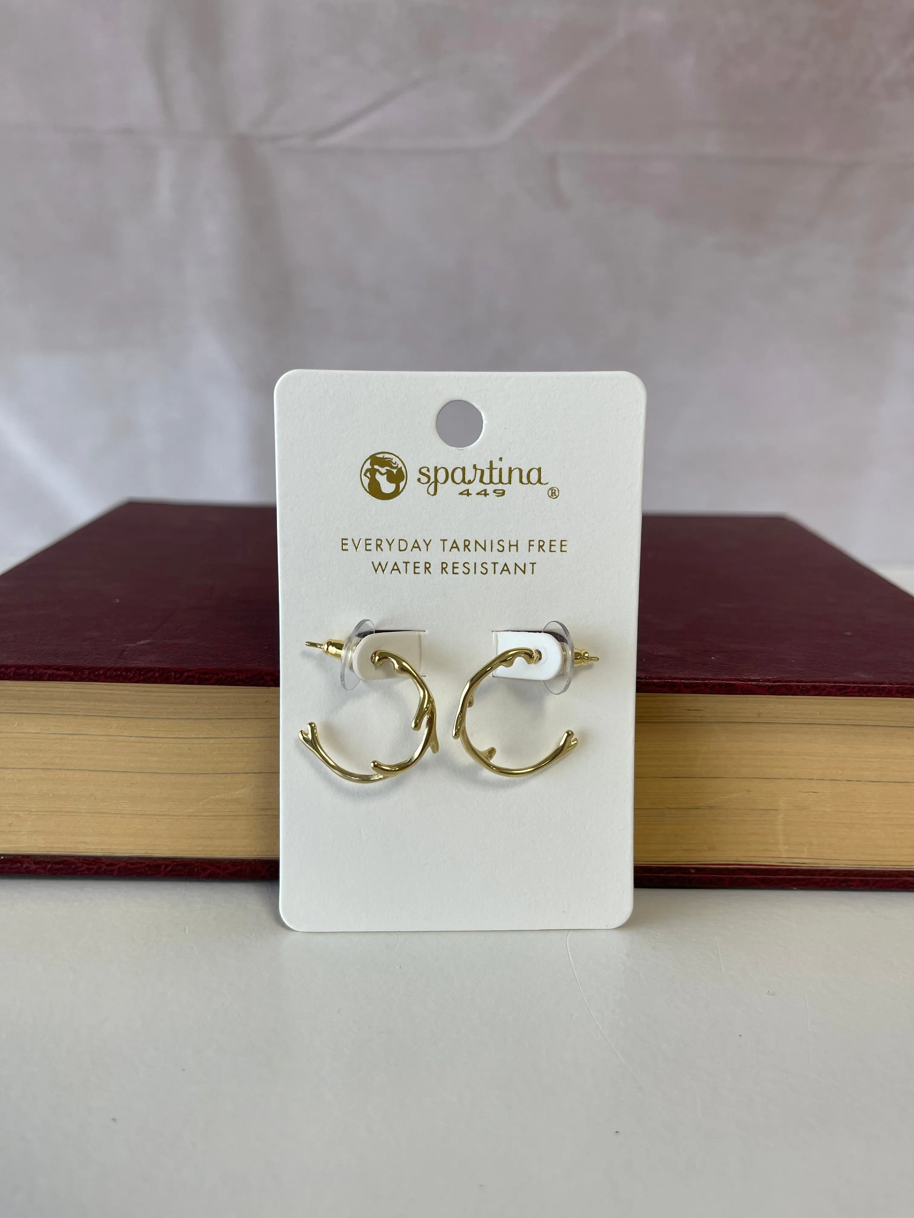 Splash Coral Hoop Earrings