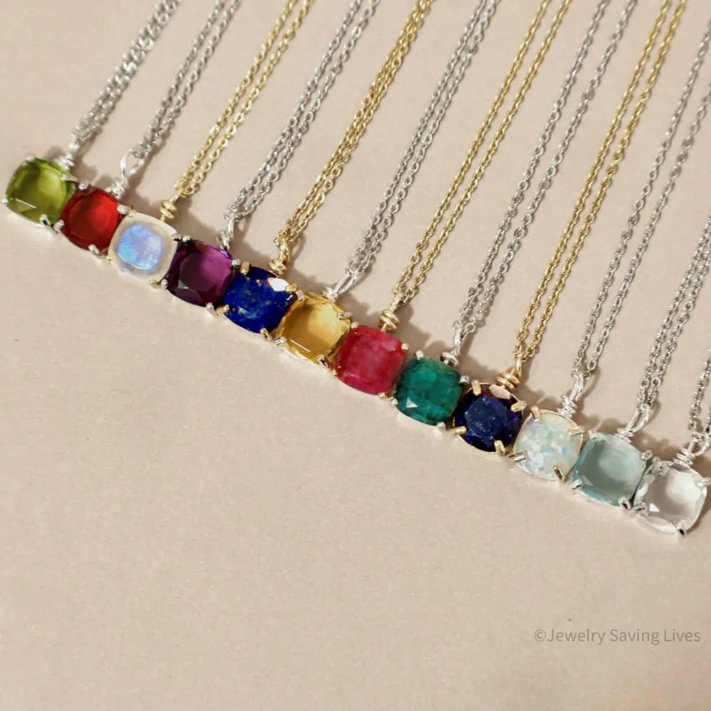 The Ashlynn Custom - Single Birthstone Necklace