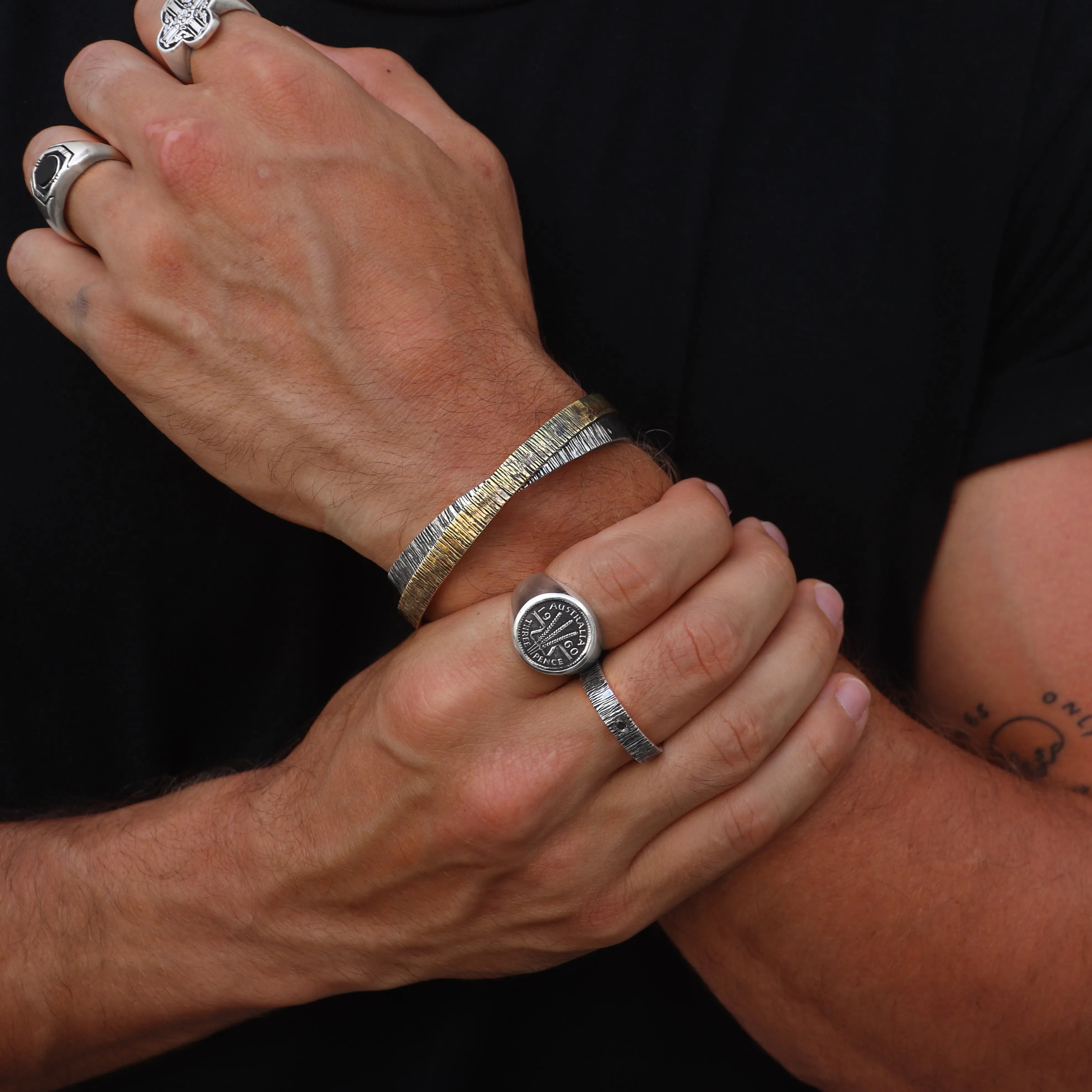 Threepence Silver Signet Ring
