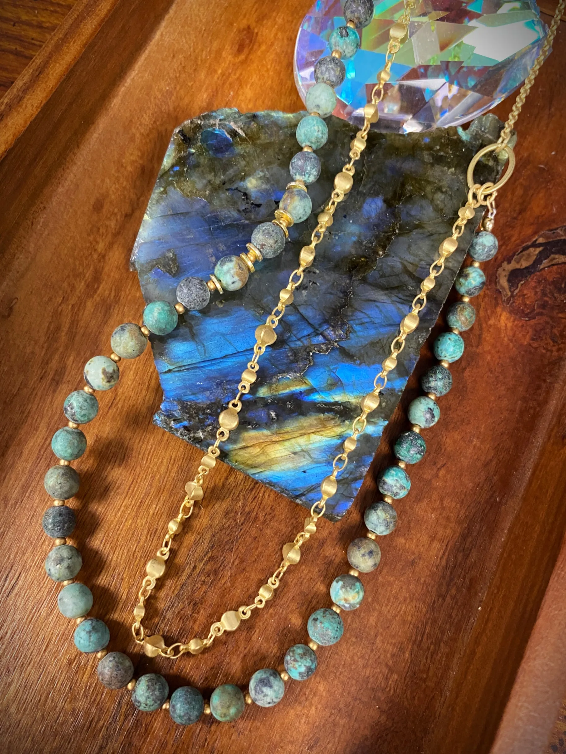 Tranquil Garden Turquoise Necklace by Anne Vaughan