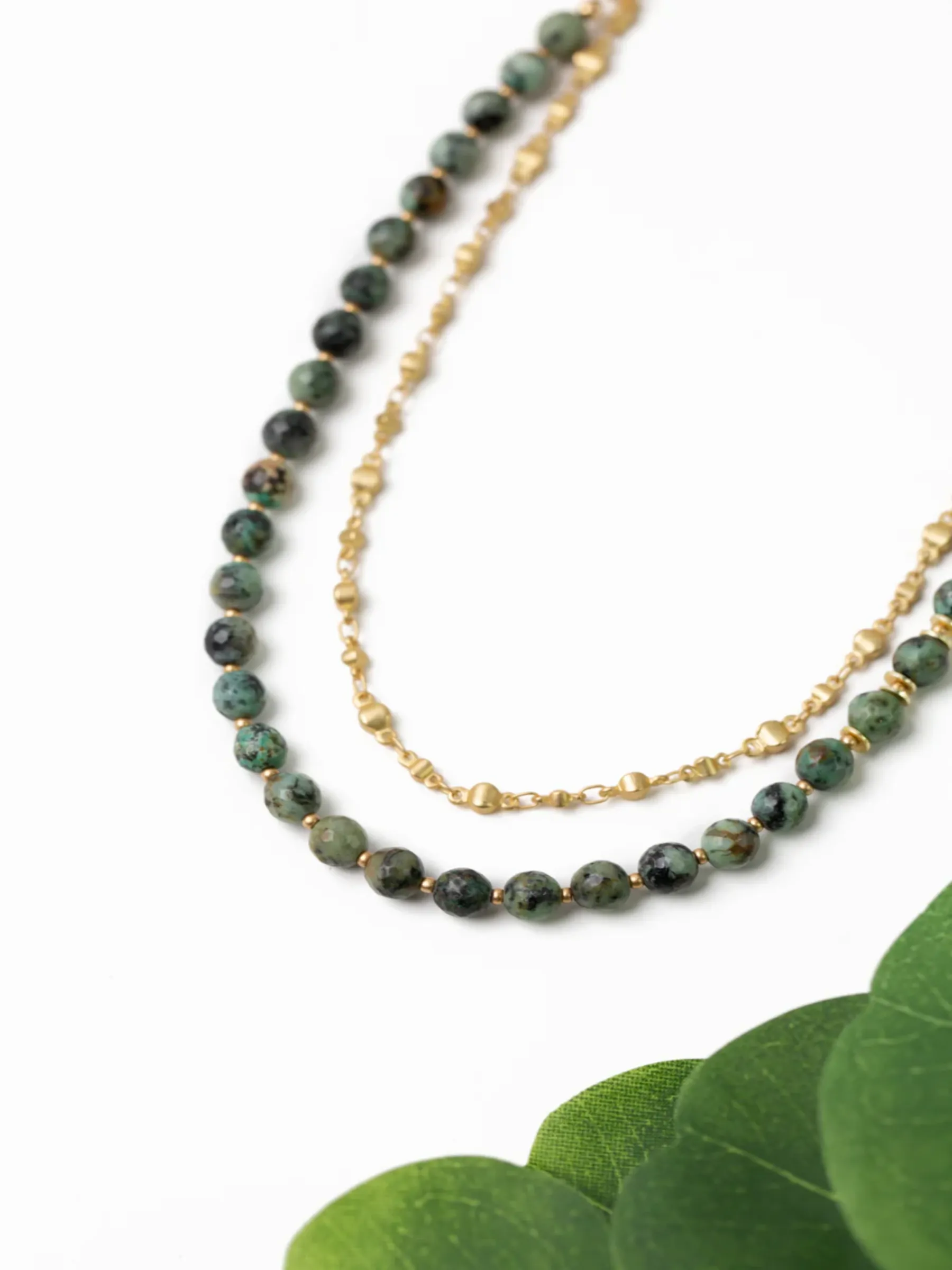 Tranquil Garden Turquoise Necklace by Anne Vaughan