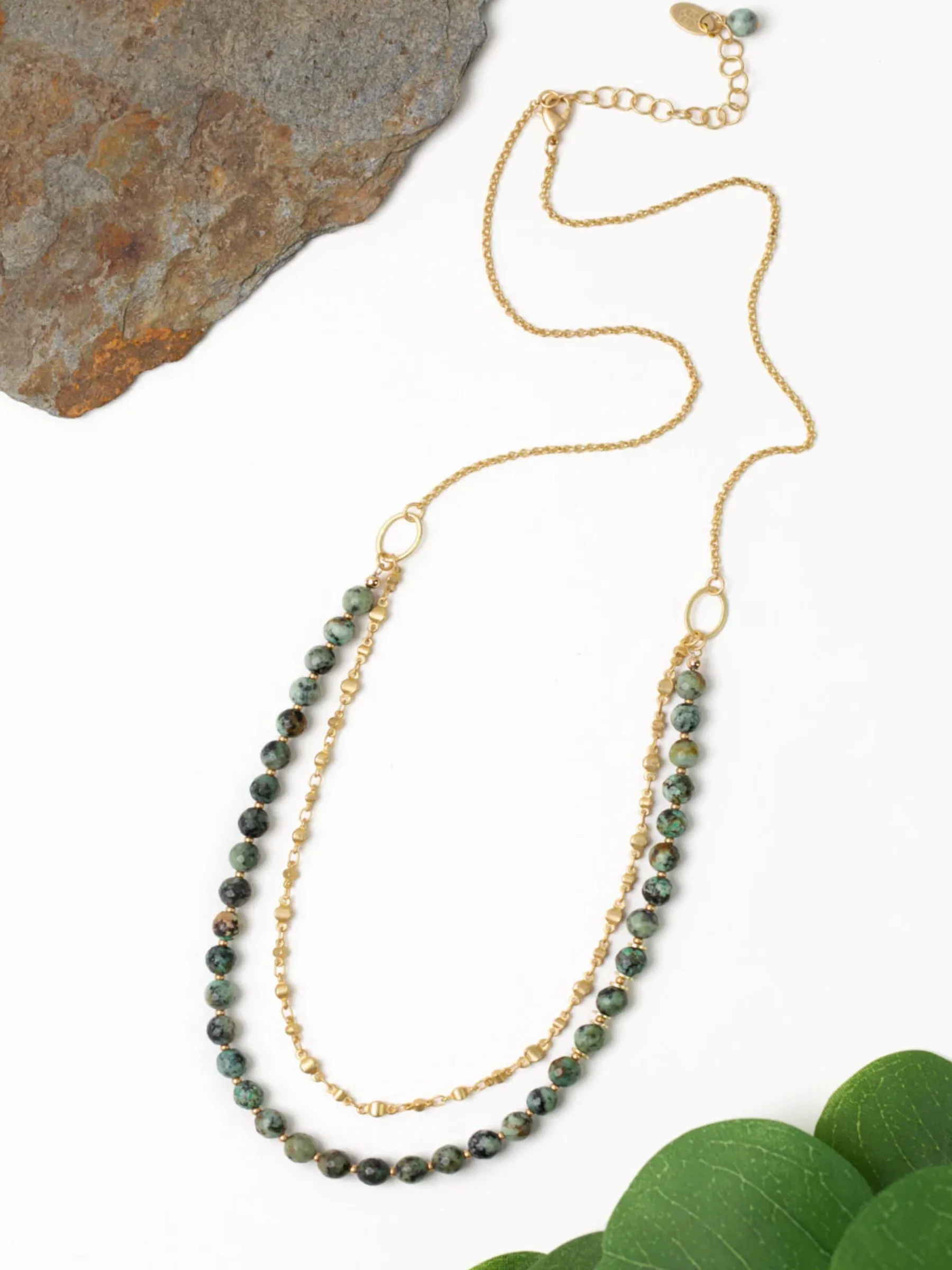 Tranquil Garden Turquoise Necklace by Anne Vaughan