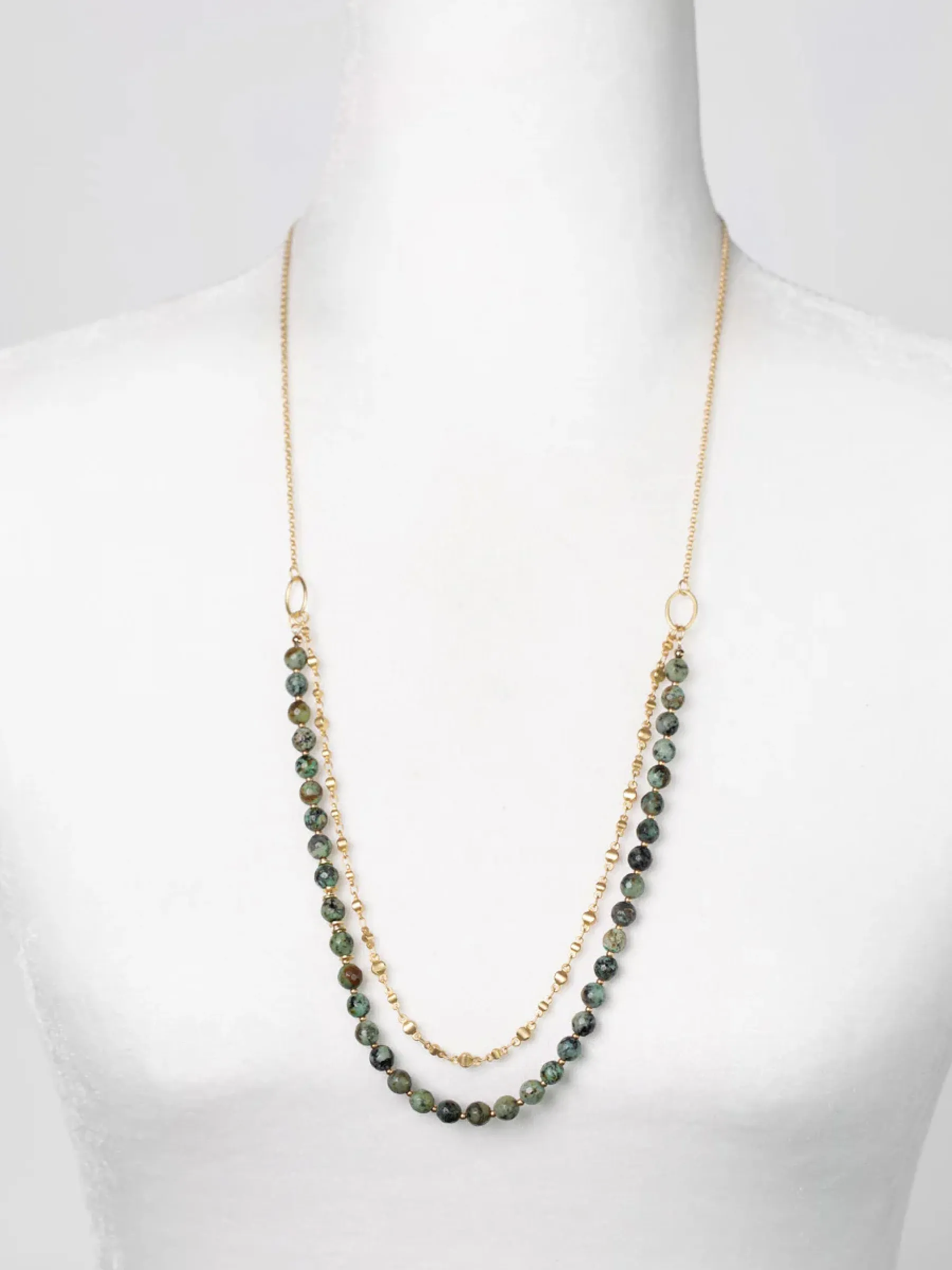 Tranquil Garden Turquoise Necklace by Anne Vaughan
