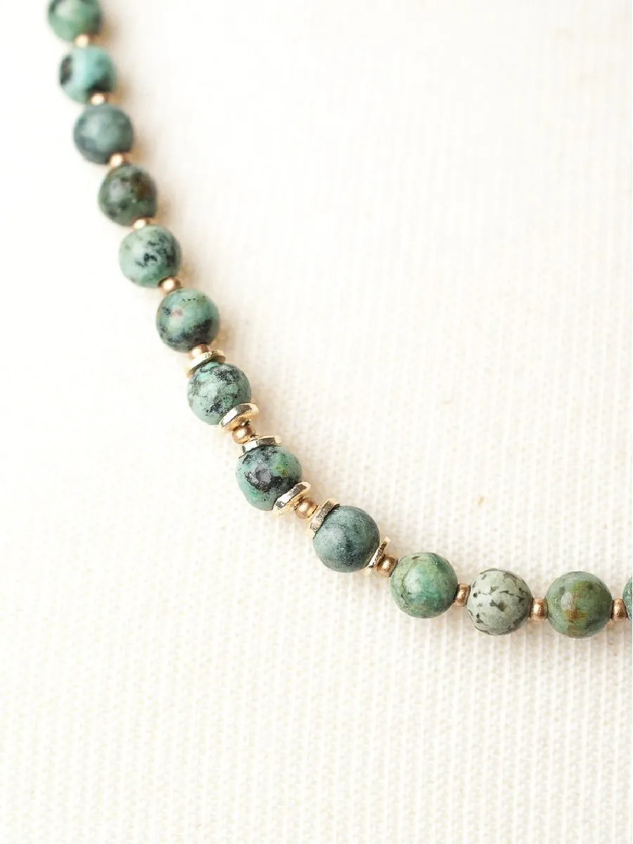 Tranquil Garden Turquoise Necklace by Anne Vaughan