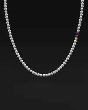 Tridacna   Lapis Lazuli   Red Coral Jade Necklace 6mm | Vertex