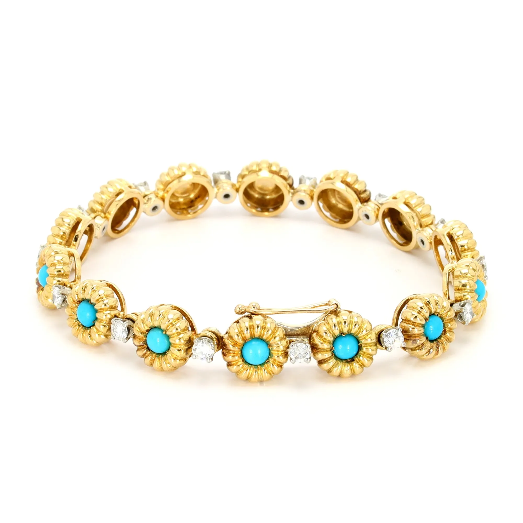 Turquoise and Diamond Bracelet
