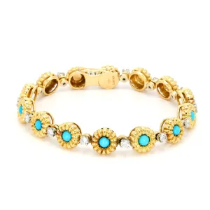 Turquoise and Diamond Bracelet