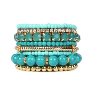 Turquoise Beaded Stretch Bracelet